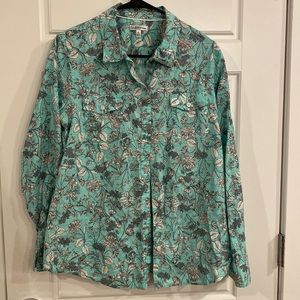 Croft&Barrow Women’s XL teal button up